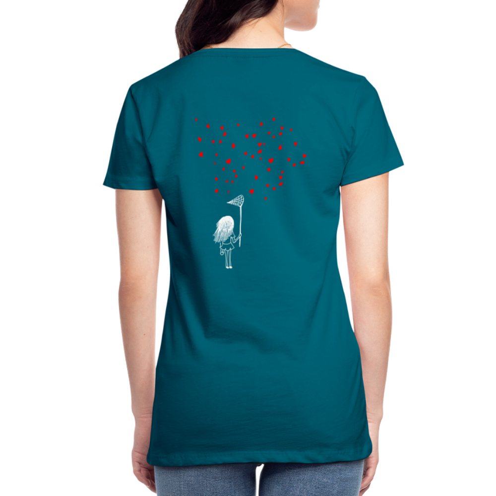 Maglietta Premium da donna | Spreadshirt | Collect Hearts - blu diva