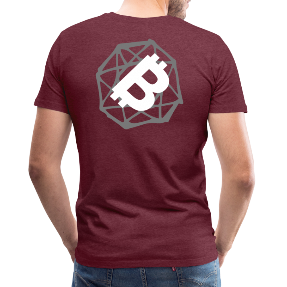 Maglietta Premium da uomo | Spreadshirt | BTC#1 - rosso bordeaux melange