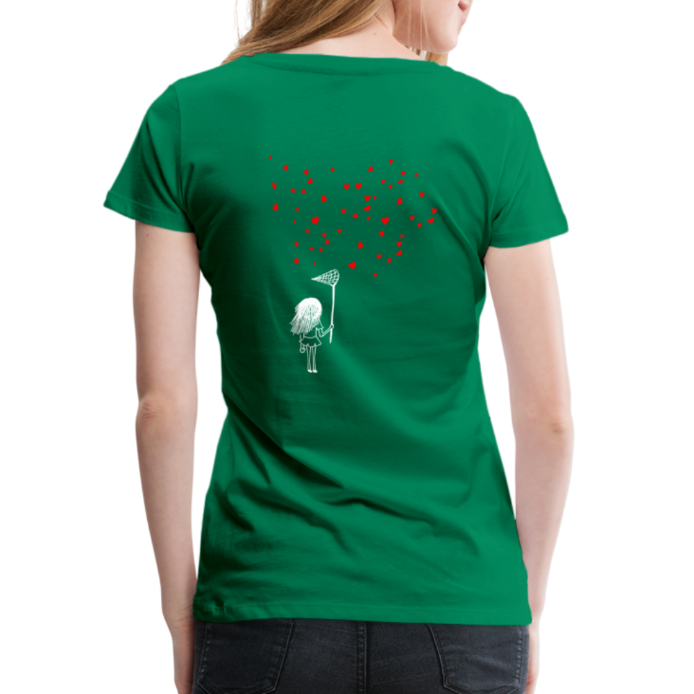 Maglietta Premium da donna | Spreadshirt | Collect Hearts - verde kelly