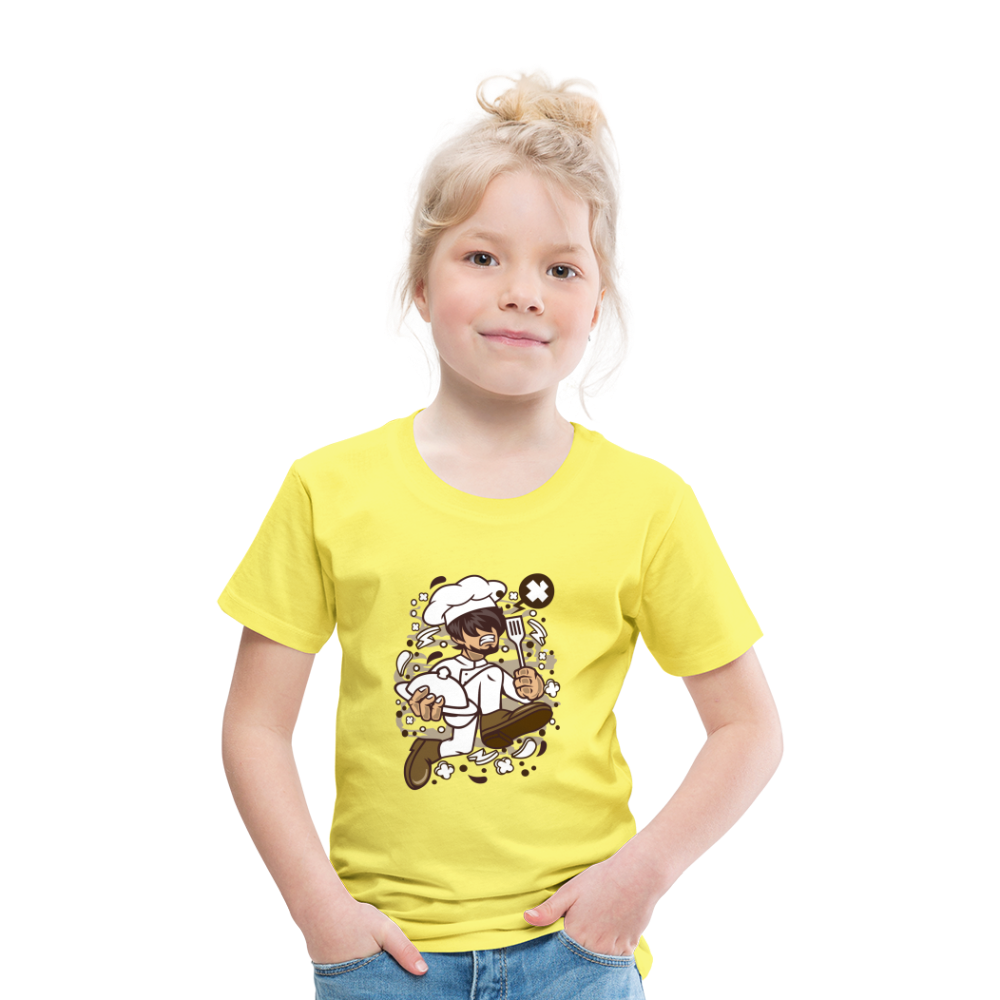 Maglietta Premium per bambini | Spreadshirt | Chef Running - giallo