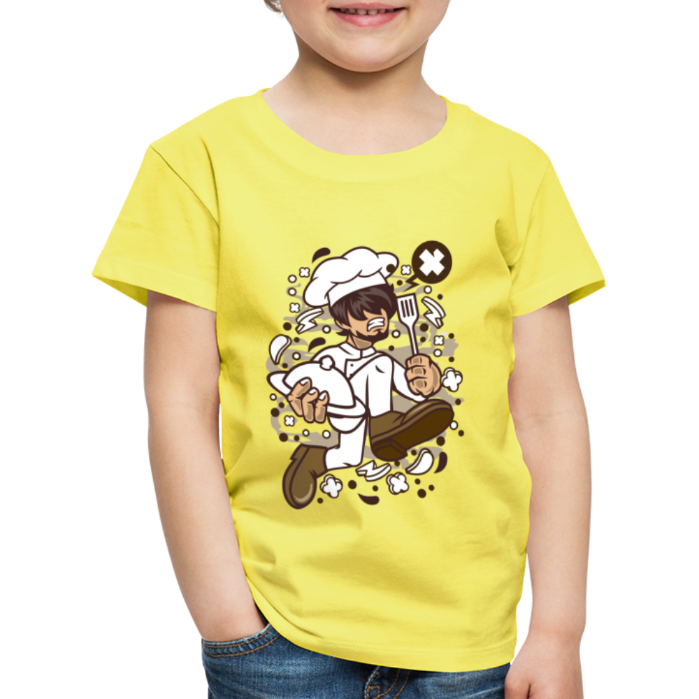 Maglietta Premium per bambini | Spreadshirt | Chef Running - giallo