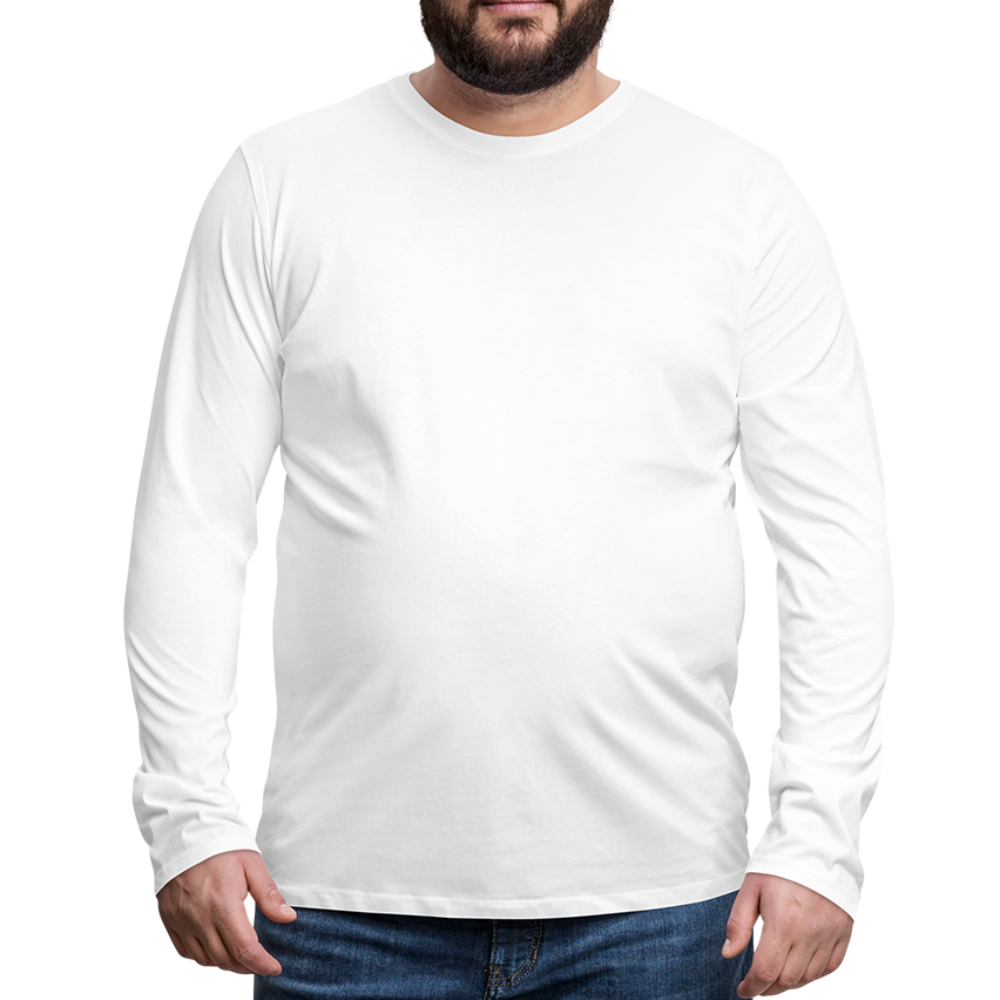 Maglietta Premium a manica lunga da uomo | Spreadshirt - bianco