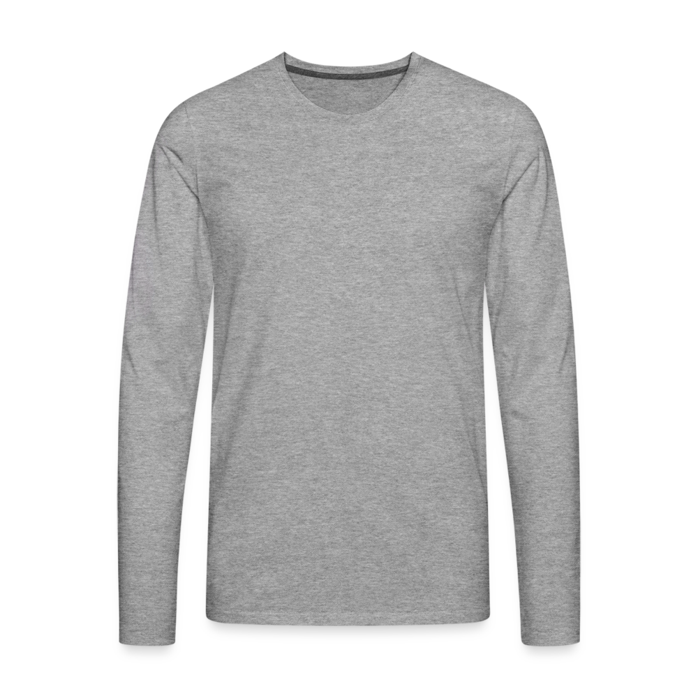 Maglietta Premium a manica lunga da uomo | Spreadshirt - grigio melange