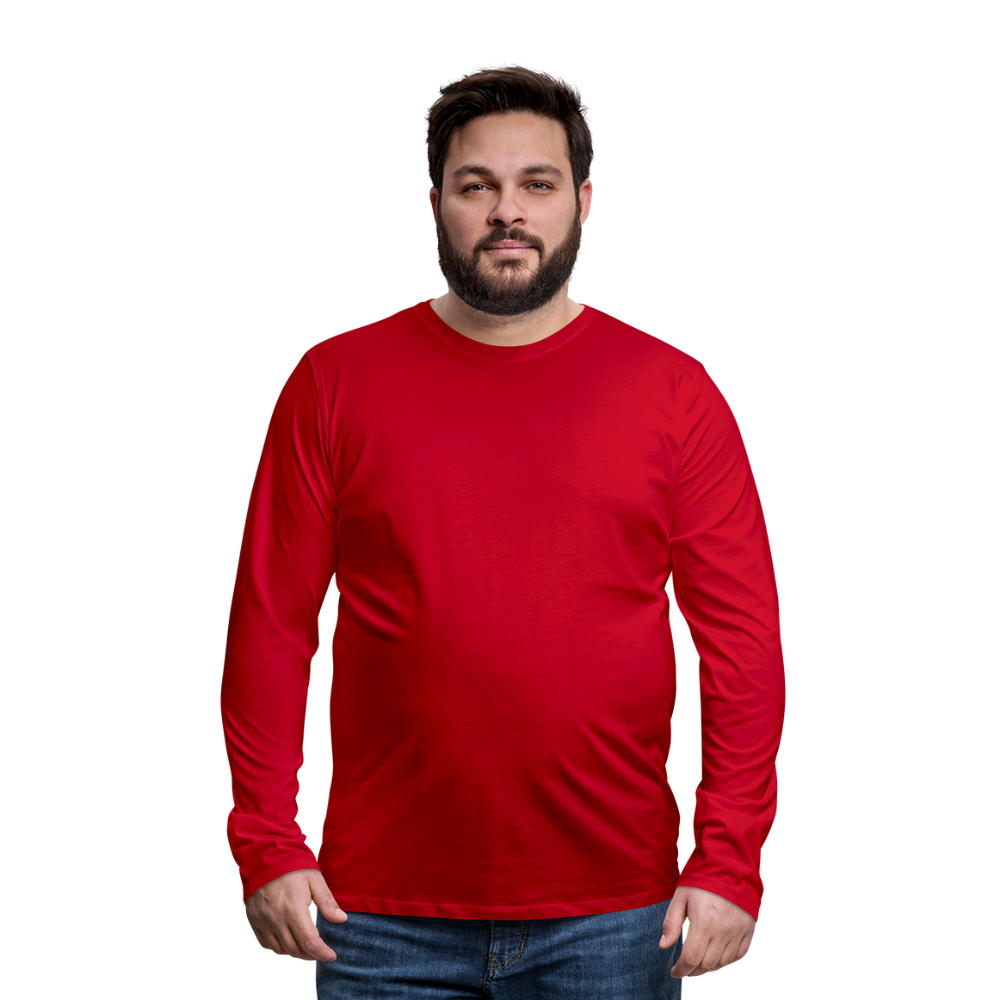 Maglietta Premium a manica lunga da uomo | Spreadshirt - rosso