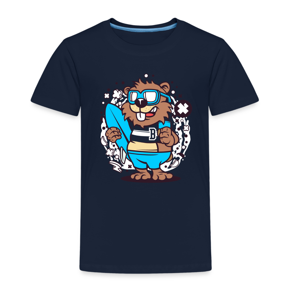 Maglietta Premium per bambini | Spreadshirt | Beaver Surfing - navy