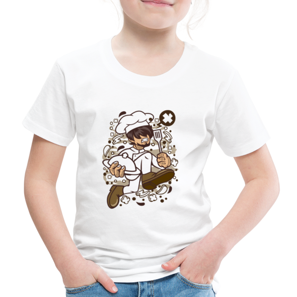 Maglietta Premium per bambini | Spreadshirt | Chef Running - bianco