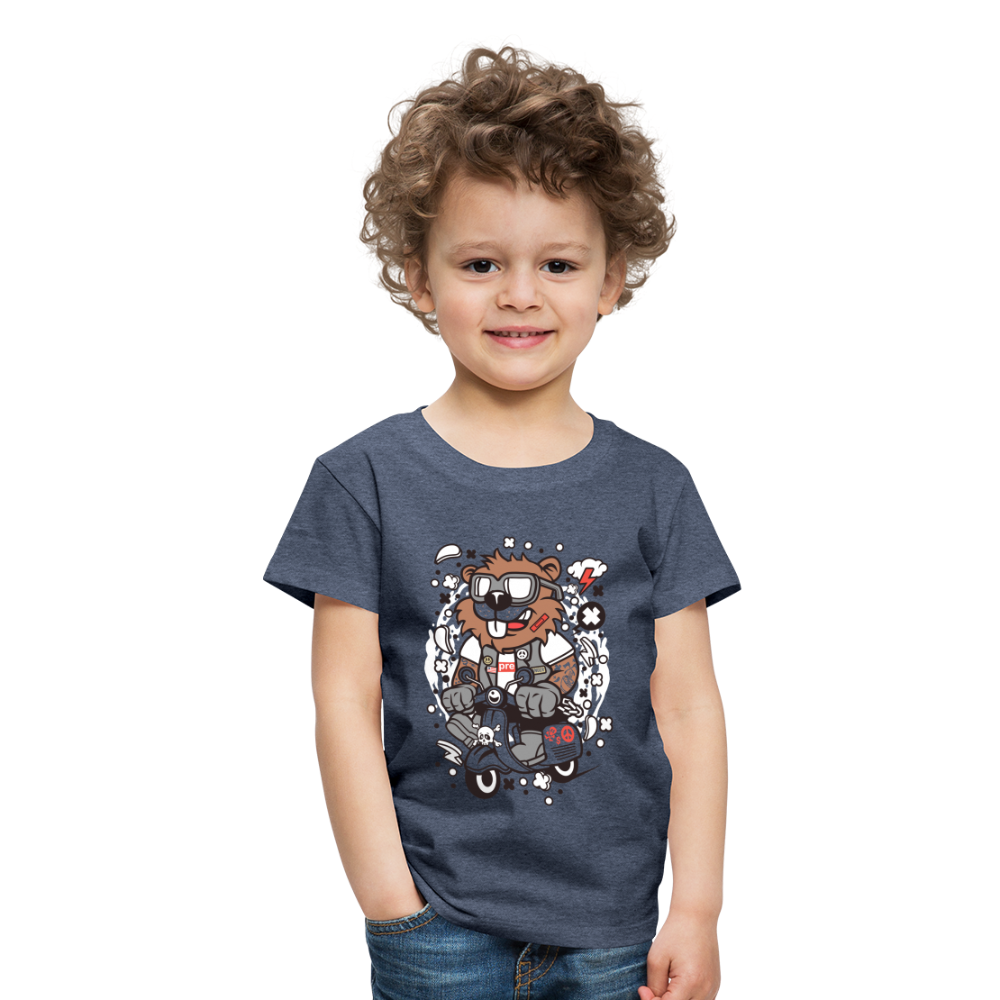 Maglietta Premium per bambini | Spreadshirt | Beaver Scooterist - bluastro