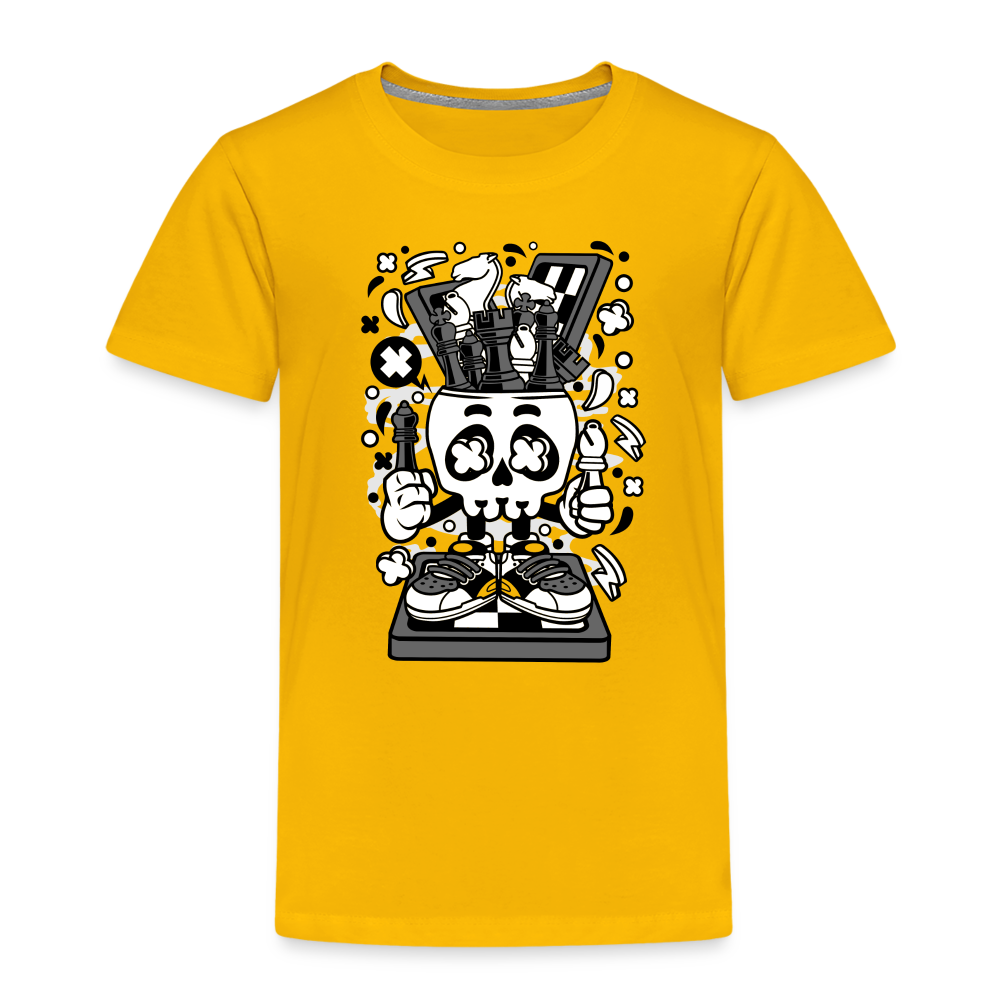 Maglietta Premium per bambini | Spreadshirt | Chess Skull - giallo sole