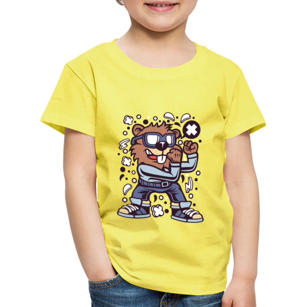 Maglietta Premium per bambini | Spreadshirt | Beaver Fighter - giallo