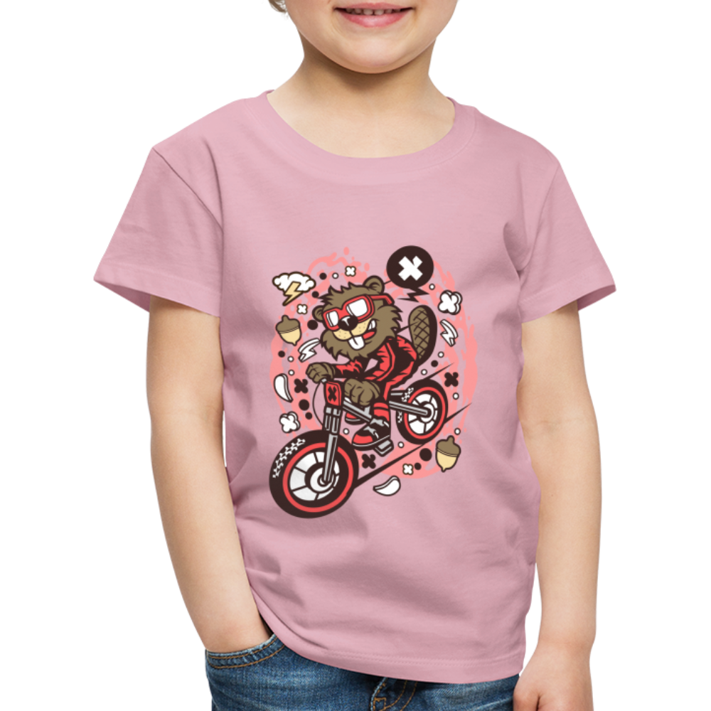 Maglietta Premium per bambini | Spreadshirt | Beaver Downhill - rosa chiaro