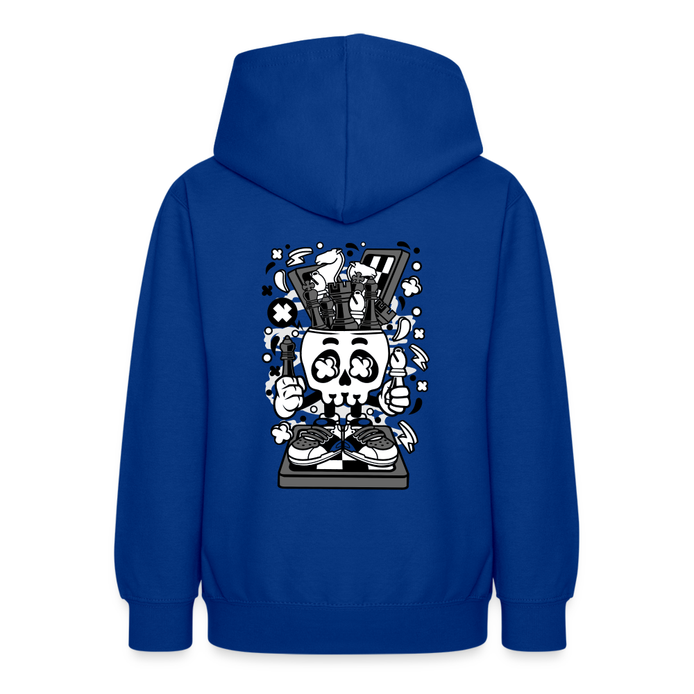 Felpa con cappuccio per teenager | AWDis | ChessSkull - blu royal