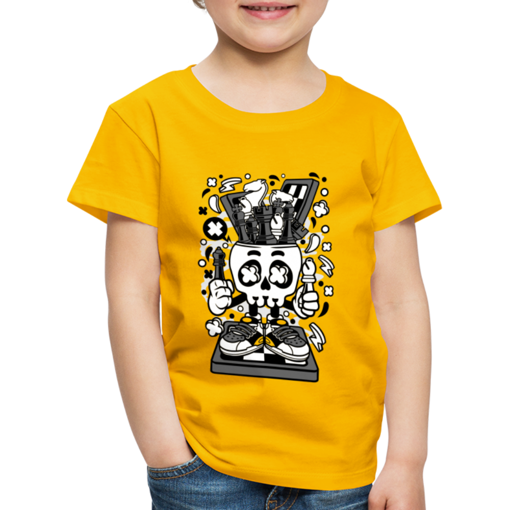 Maglietta Premium per bambini | Spreadshirt | Chess Skull - giallo sole