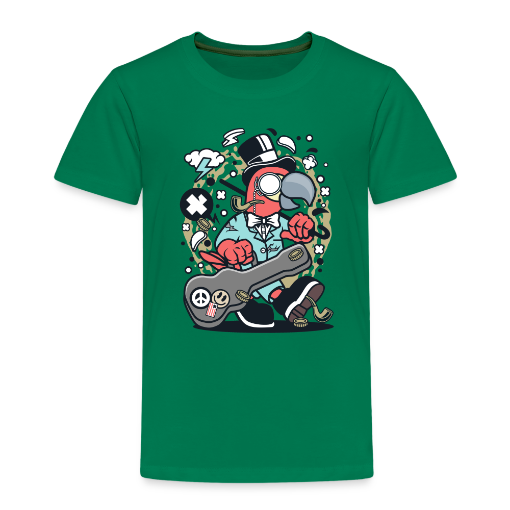 Maglietta Premium per bambini | Spreadshirt | Bird Guitarist - verde kelly