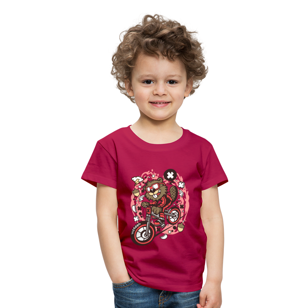 Maglietta Premium per bambini | Spreadshirt | Beaver Downhill - Borgogna