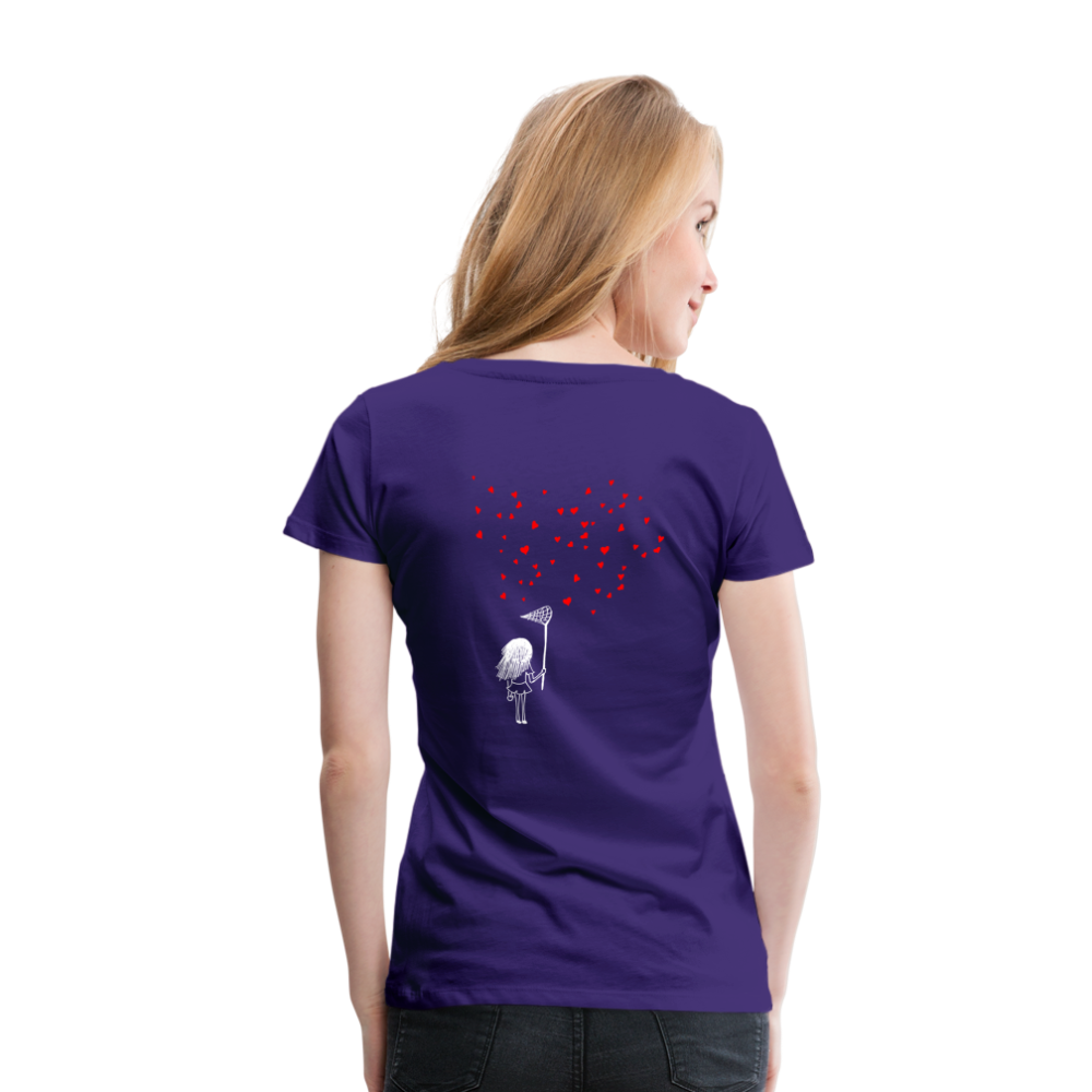 Maglietta Premium da donna | Spreadshirt | Collect Hearts - viola