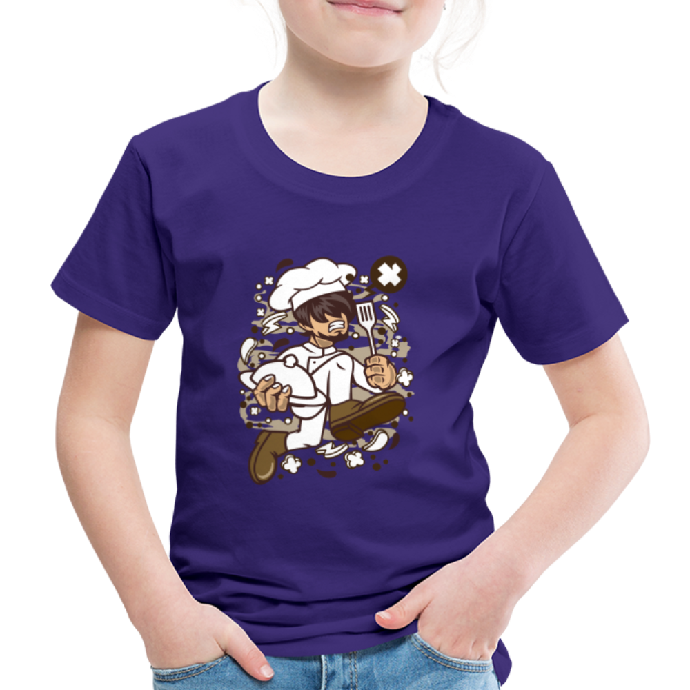 Maglietta Premium per bambini | Spreadshirt | Chef Running - viola