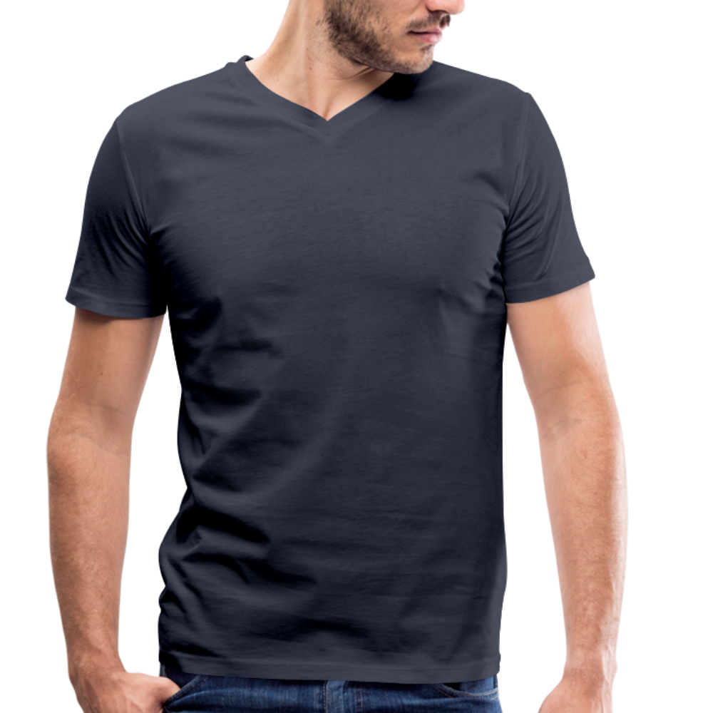 T-shirt ecologica da uomo con scollo a V di Stanley & Stella - navy