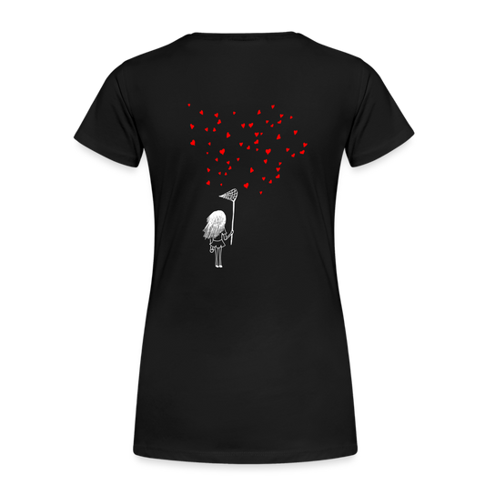 Maglietta Premium da donna | Spreadshirt | Collect Hearts - nero