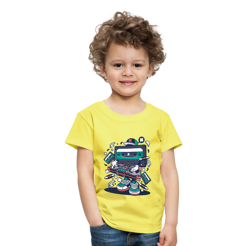 Maglietta Premium per bambini | Spreadshirt | Cassette Disk Jockey - giallo