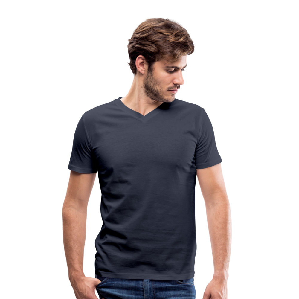 T-shirt ecologica da uomo con scollo a V di Stanley & Stella - navy