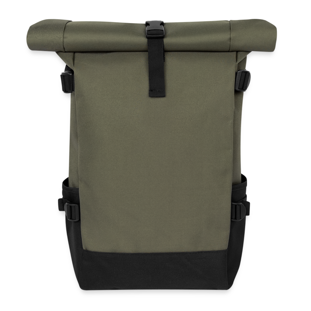 Zaino Rolltop | BagBase - oliva/nero