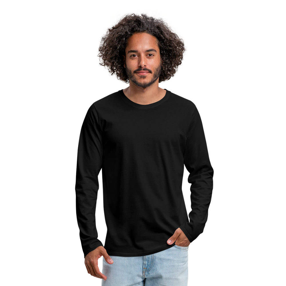 Maglietta Premium a manica lunga da uomo | Spreadshirt - nero