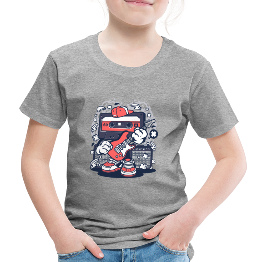 Maglietta Premium per bambini | Spreadshirt | Cassette Rockstar - grigio melange