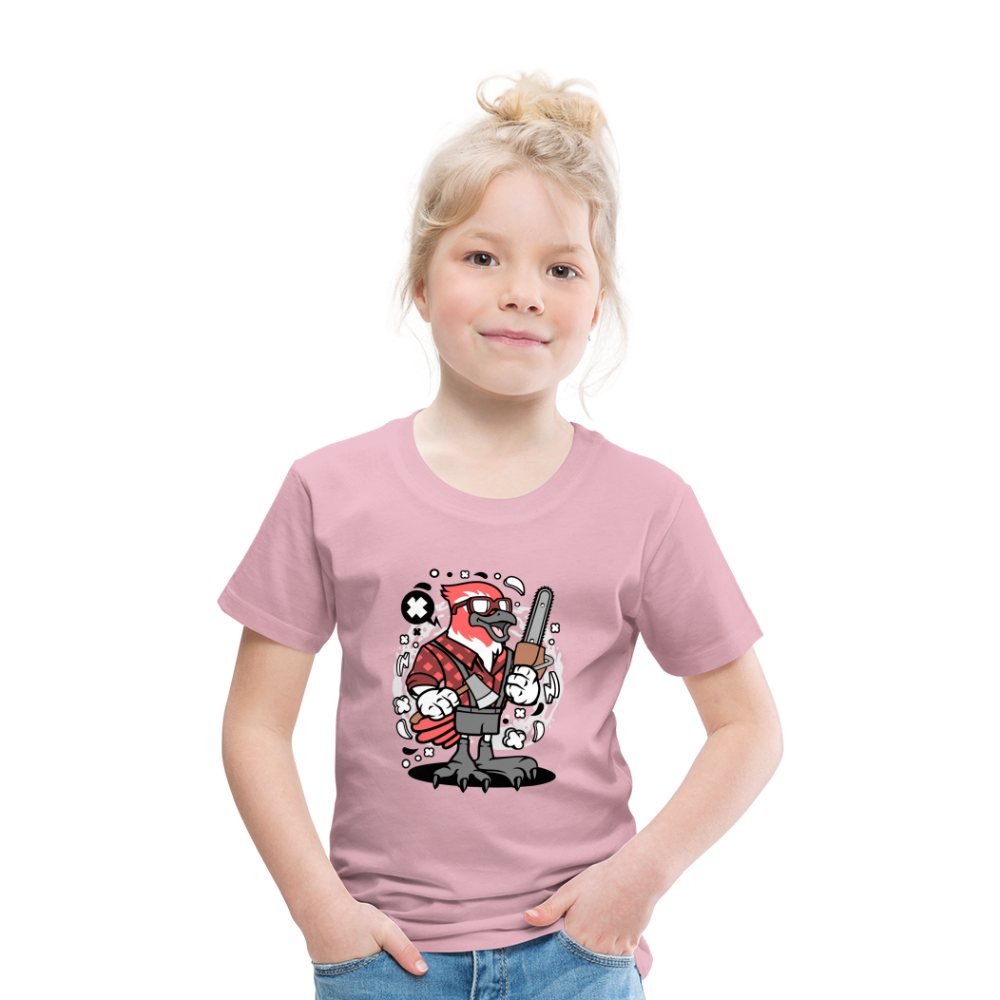 Maglietta Premium per bambini | Spreadshirt | Bird Lumberjack - rosa chiaro