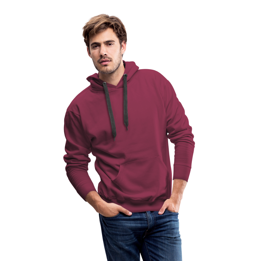 Felpa con cappuccio premium da uomo | Personalizzabile - rosso bordeaux