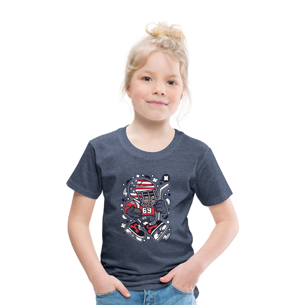 Maglietta Premium per bambini | Spreadshirt | American Hockey Kid - bluastro