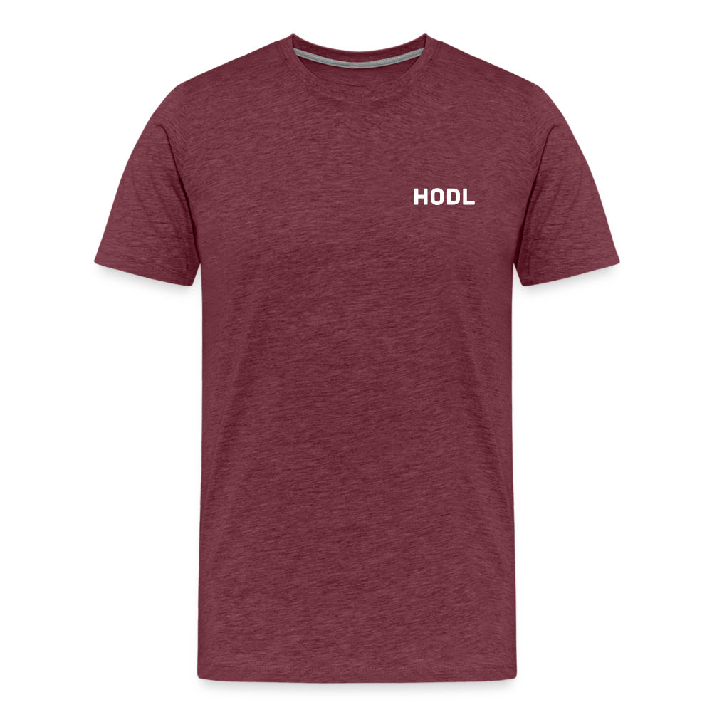 Maglietta Premium da uomo | Spreadshirt | BTC#1 - rosso bordeaux melange