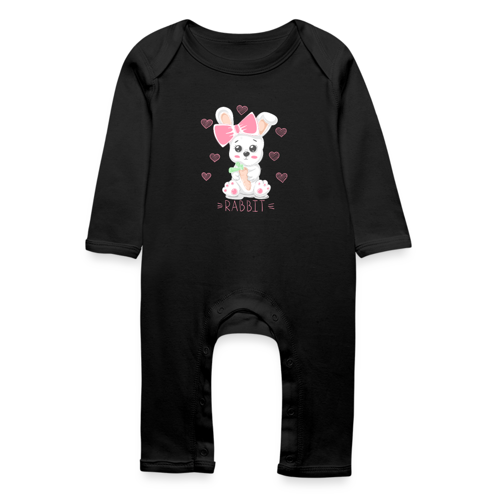 Tutina ecologica per neonato | BabyBugz | Rabbit - nero