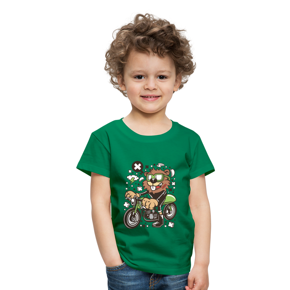 Maglietta Premium per bambini | Spreadshirt | Beaver Motorcycle - verde kelly