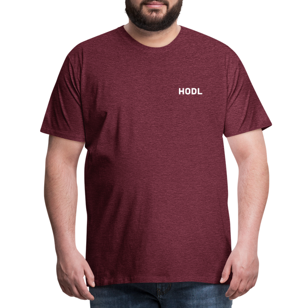 Maglietta Premium da uomo | Spreadshirt | BTC#1 - rosso bordeaux melange