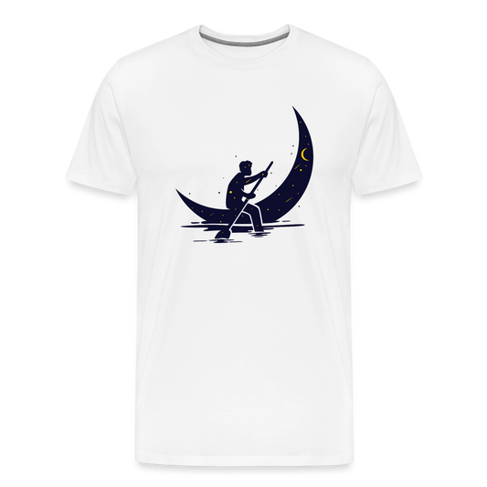 Maglietta Premium da uomo | Spreadshirt | Moon Boat - bianco