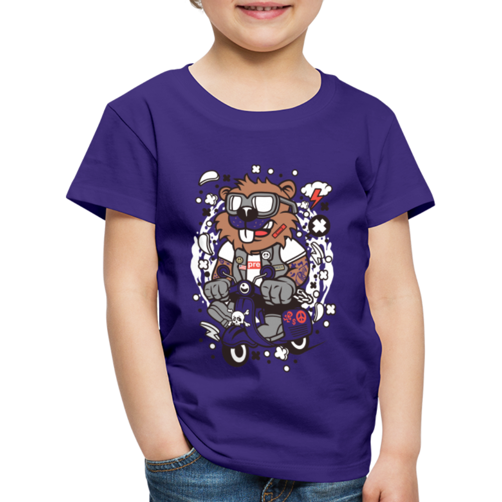 Maglietta Premium per bambini | Spreadshirt | Beaver Scooterist - viola