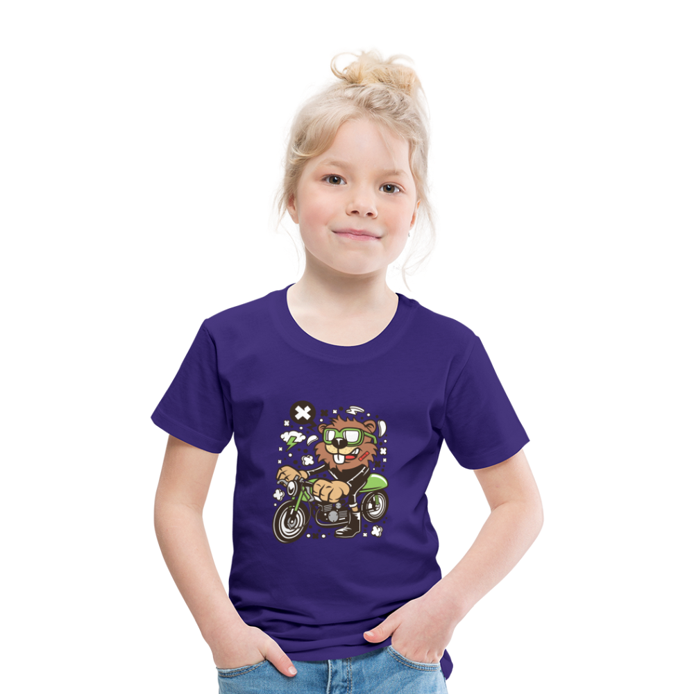 Maglietta Premium per bambini | Spreadshirt | Beaver Motorcycle - viola