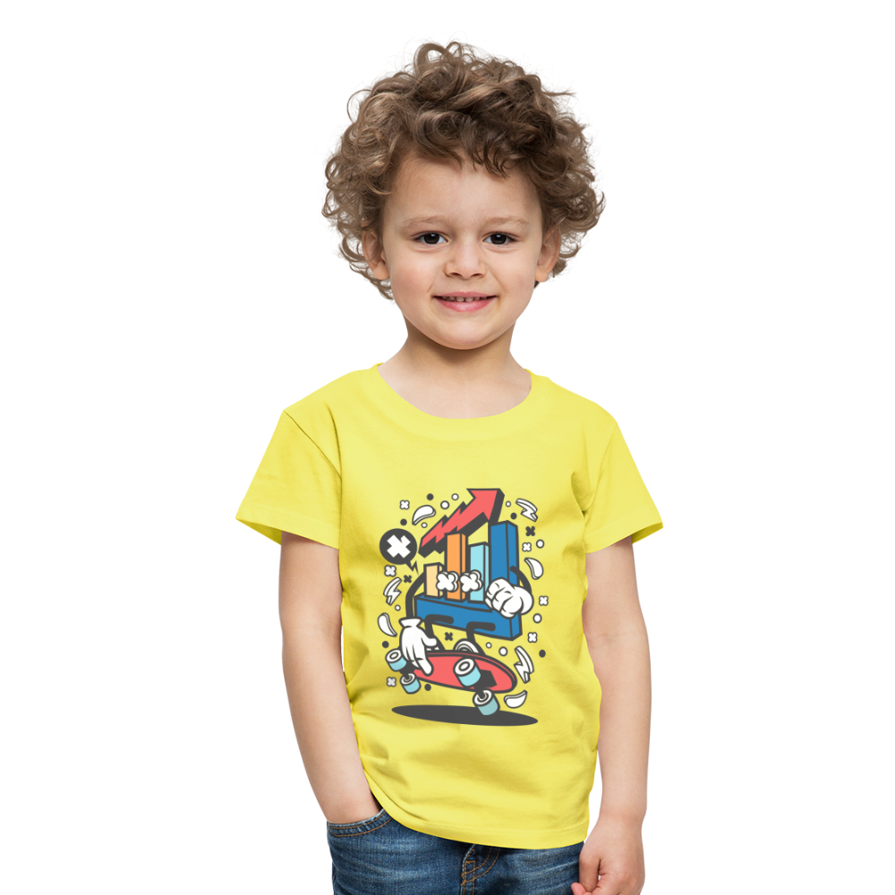 Maglietta Premium per bambini | Spreadshirt | Chart Skater - giallo
