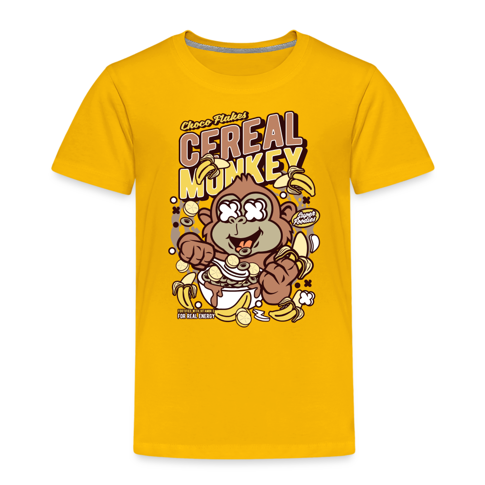 Maglietta Premium per bambini | Spreadshirt | Cereal Monkey - giallo sole