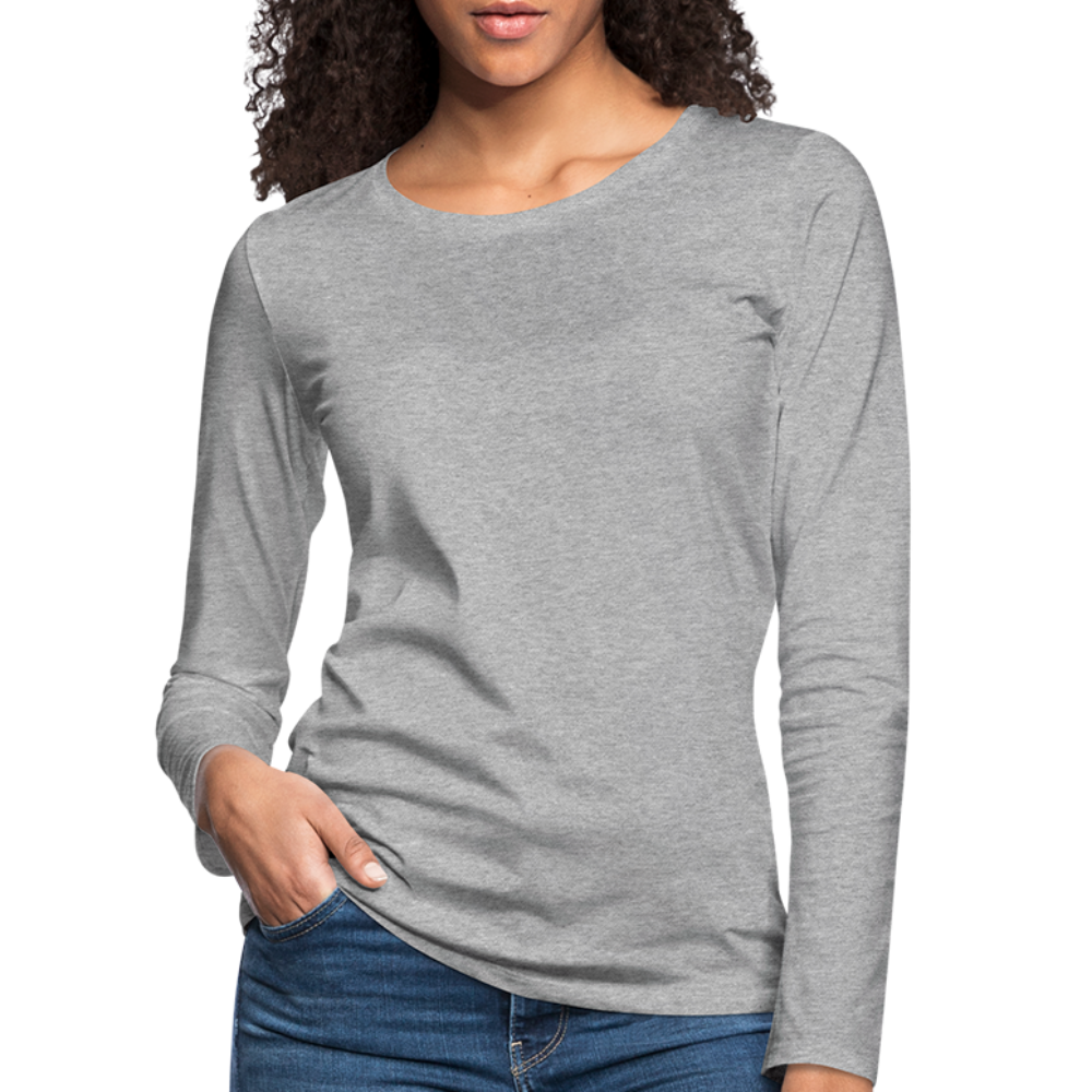 Maglietta Premium a manica lunga da donna | Spreadshirt - grigio melange