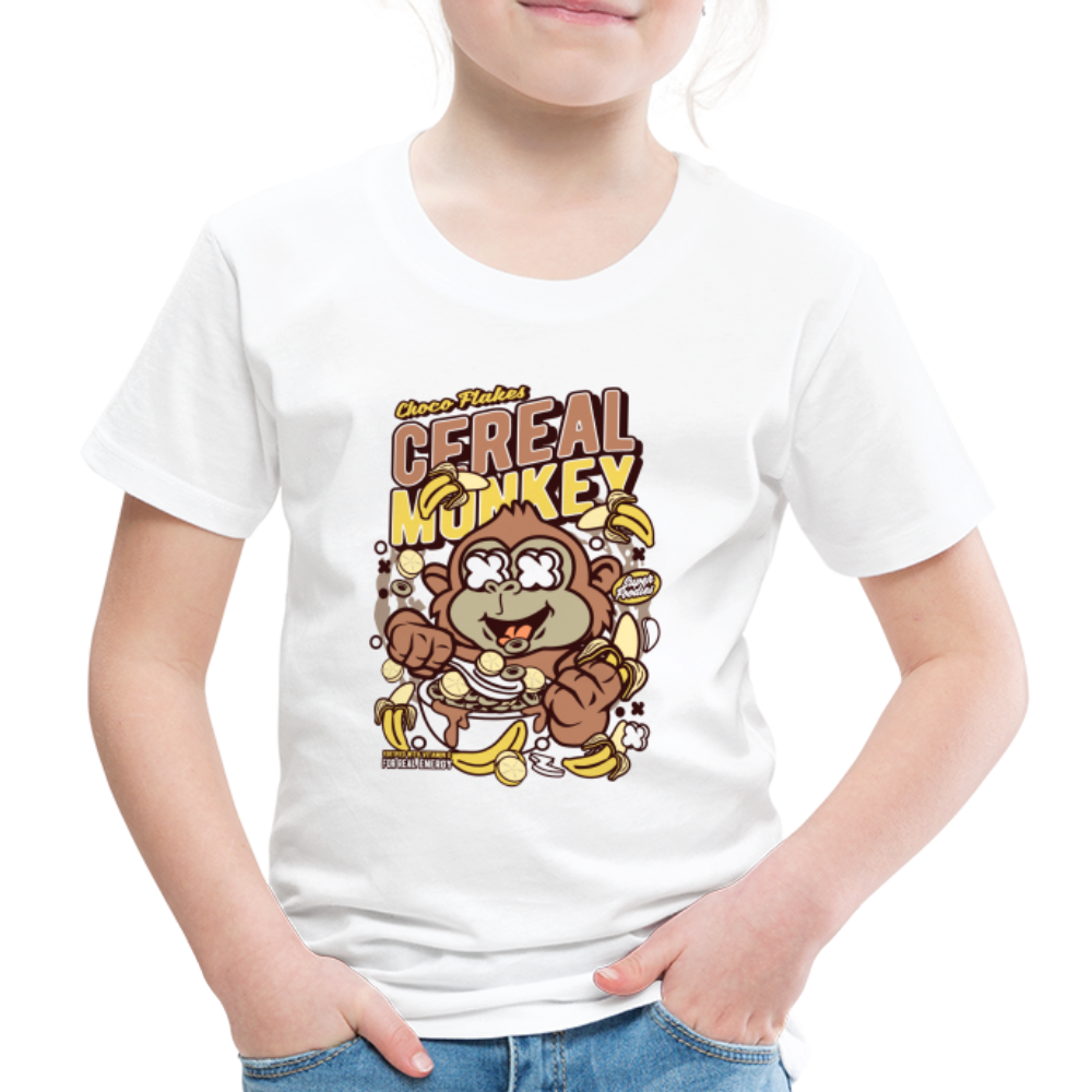 Maglietta Premium per bambini | Spreadshirt | Cereal Monkey - bianco