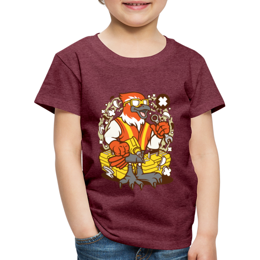 Maglietta Premium per bambini | Spreadshirt | Bird Mechanic - rosso bordeaux melange