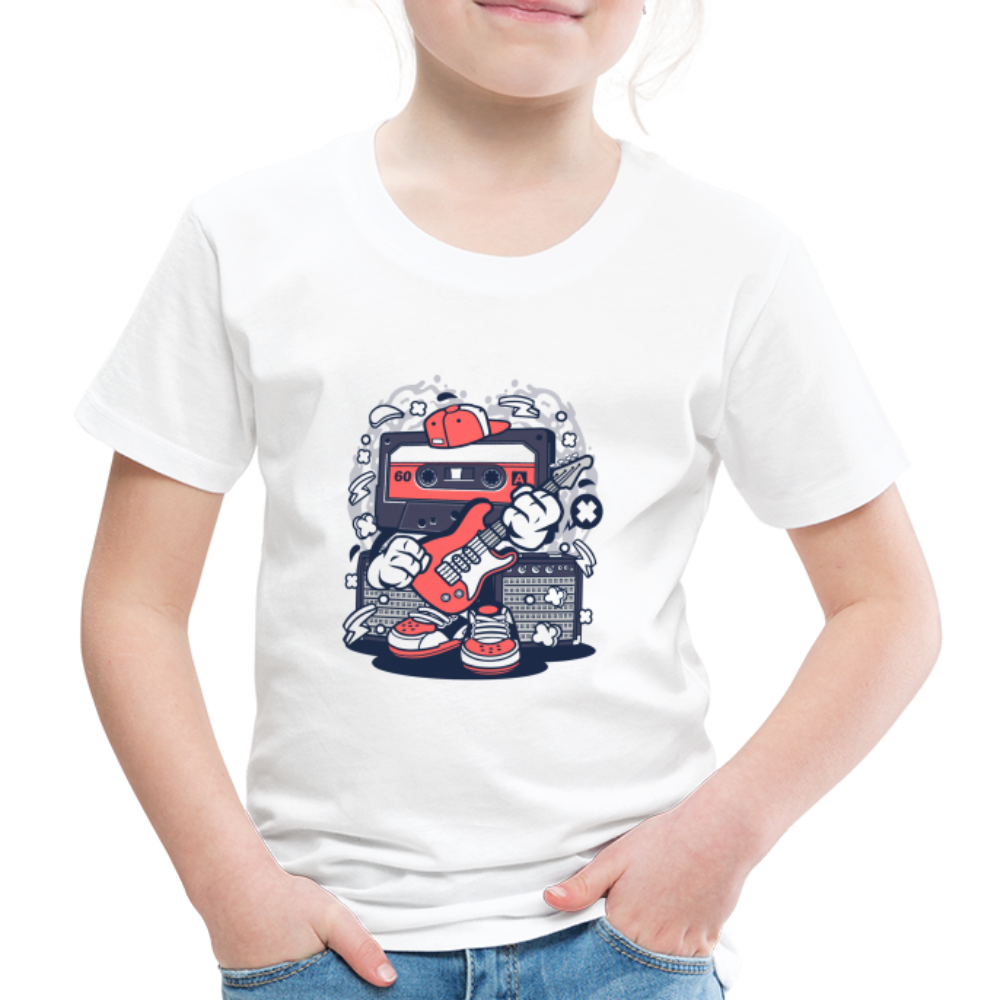 Maglietta Premium per bambini | Spreadshirt | Cassette Rockstar - bianco