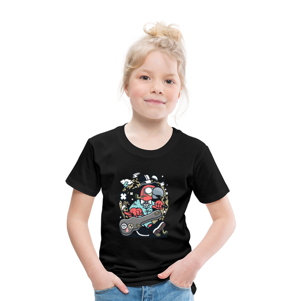 Maglietta Premium per bambini | Spreadshirt | Bird Guitarist - nero