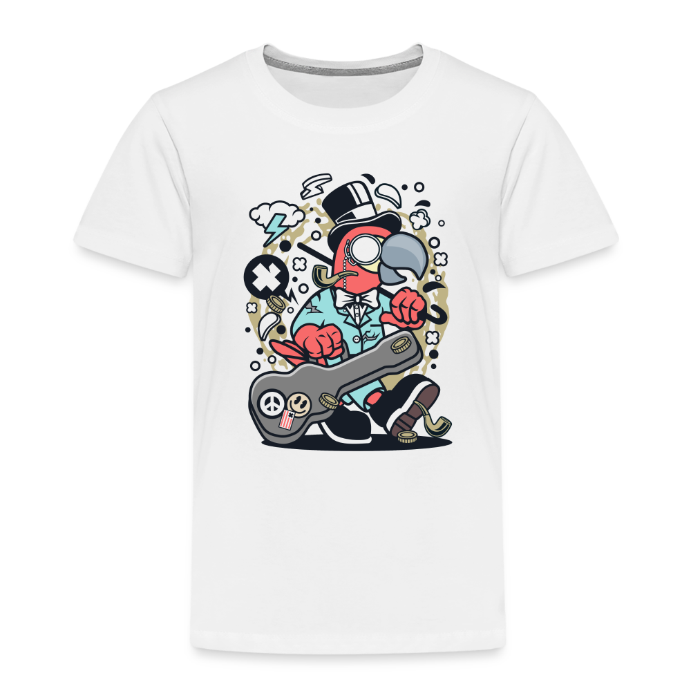 Maglietta Premium per bambini | Spreadshirt | Bird Guitarist - bianco