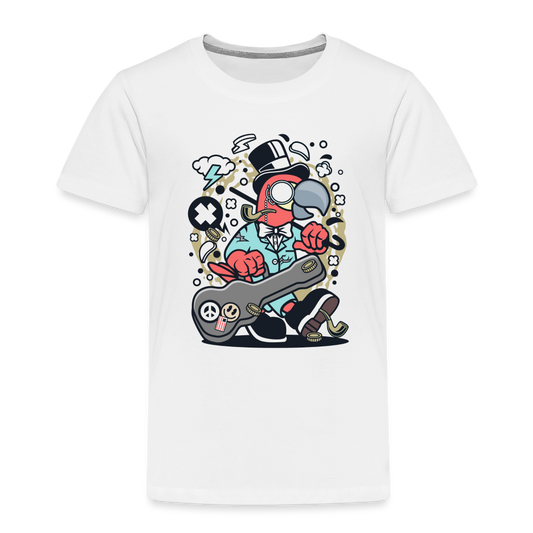 Maglietta Premium per bambini | Spreadshirt | Bird Guitarist - bianco