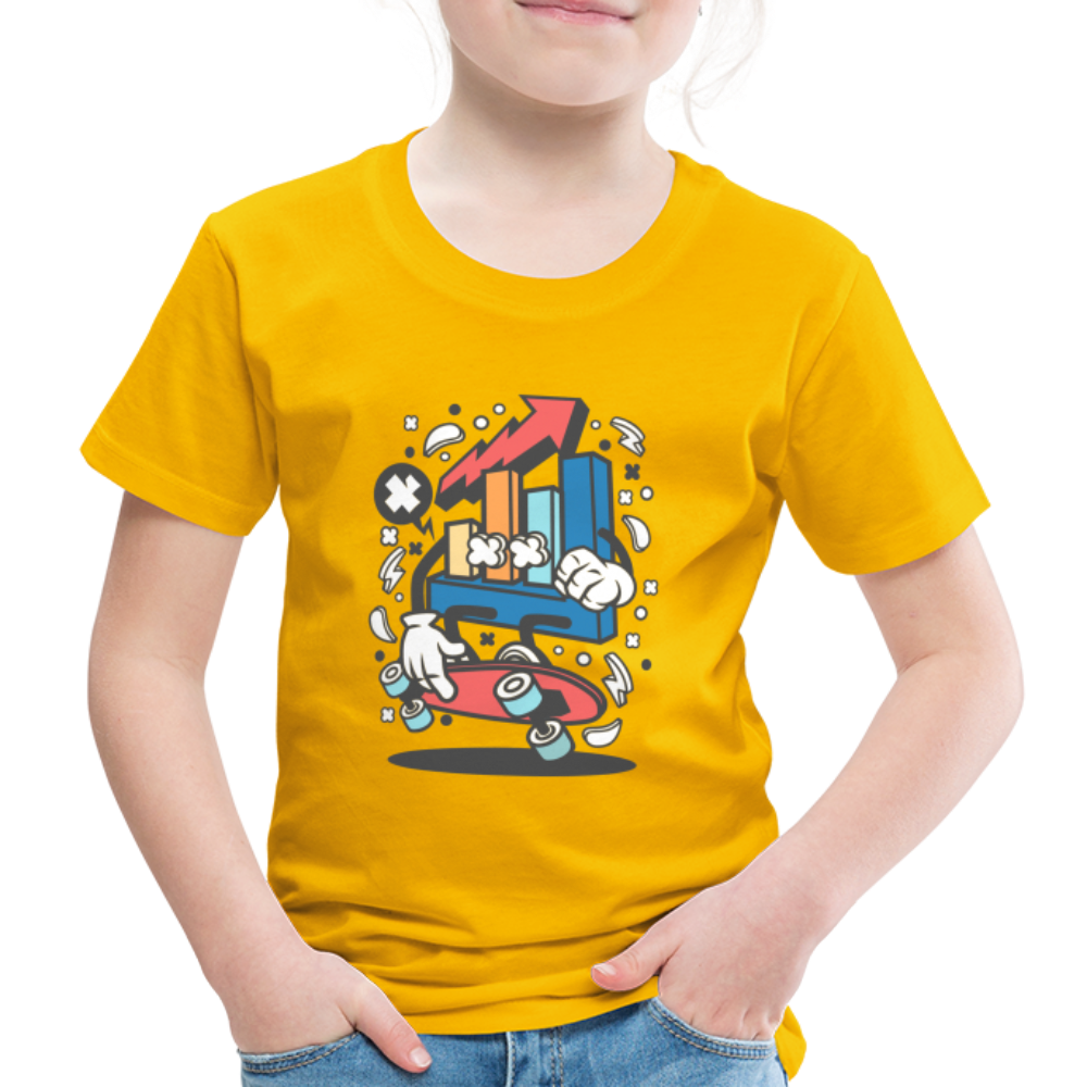 Maglietta Premium per bambini | Spreadshirt | Chart Skater - giallo sole