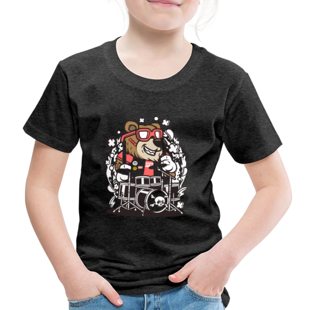 Maglietta Premium per bambini | Spreadshirt | Bear Drummer - antracite