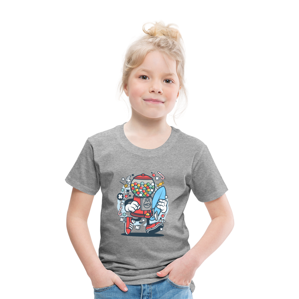 Maglietta Premium per bambini | Spreadshirt | Candy Machine Surfer - grigio melange