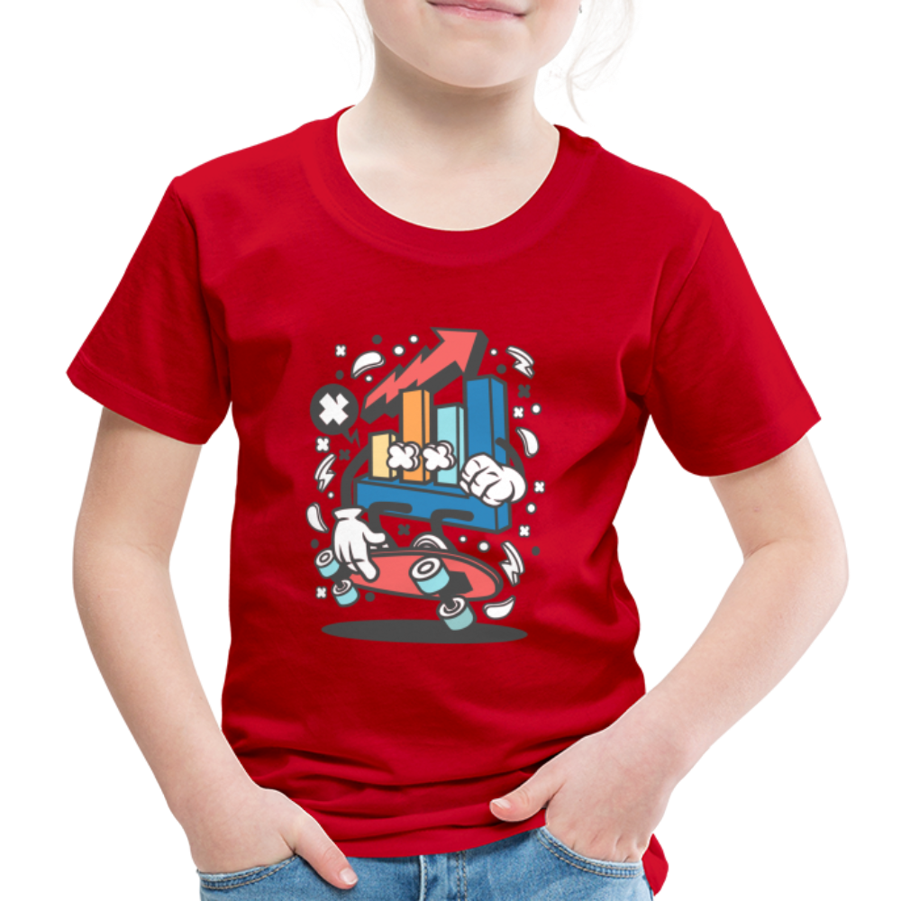 Maglietta Premium per bambini | Spreadshirt | Chart Skater - rosso